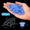 ATOMUS 300pcs Medium Tattoo Ink Cups Silicone Tattoo Pigment Cups with Plastic Holder Tattoo Tool Organiser Makeup Tattoo Accessories Kit (Medium) - Image 5